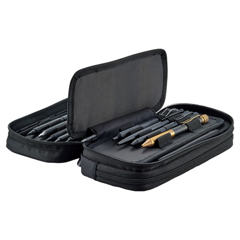 Lihit Lab Xcoa Double Pen Case - Black