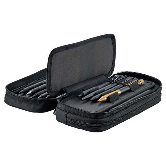 Lihit Lab Xcoa Double Pen Case - Black