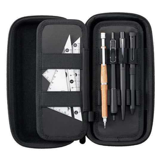 Lihit Lab Xcoa Pen Case High Capacity EVA Multifunctional - Black
