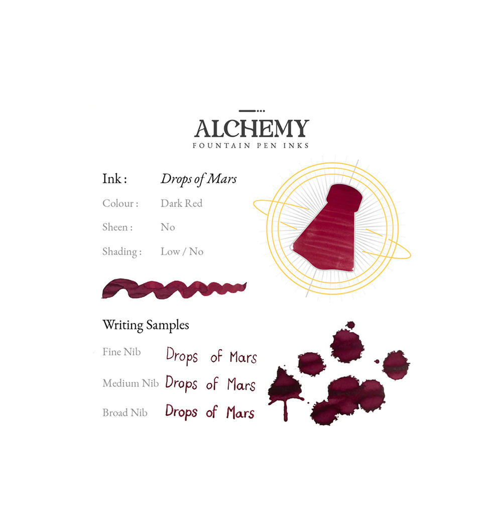 Alchemy Fountain Pen Ink - Drops of Mars