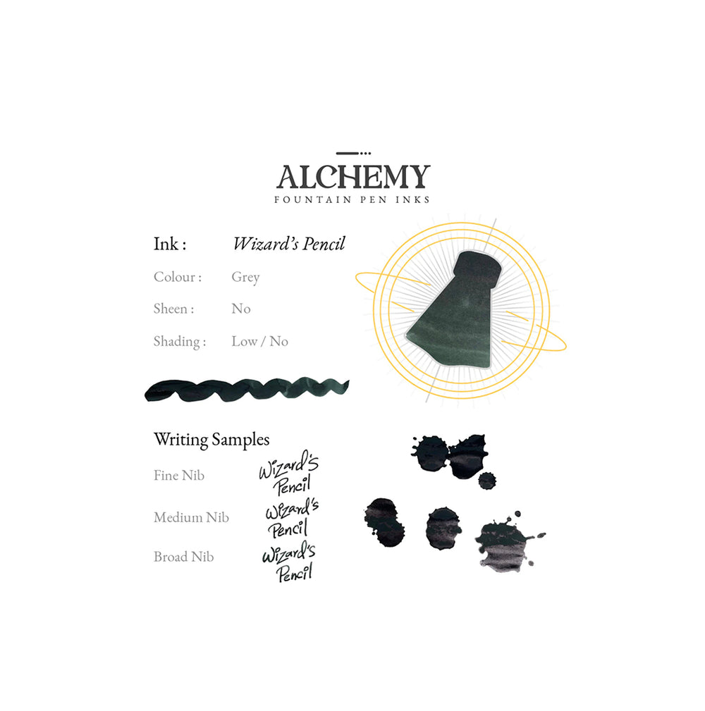 Alchemy Fountain Pen Ink- Wizard's Pencil