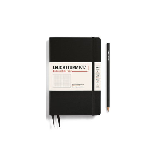 LEUCHTTURM1917 Paperback Notebook B6+ Hardcover - Black