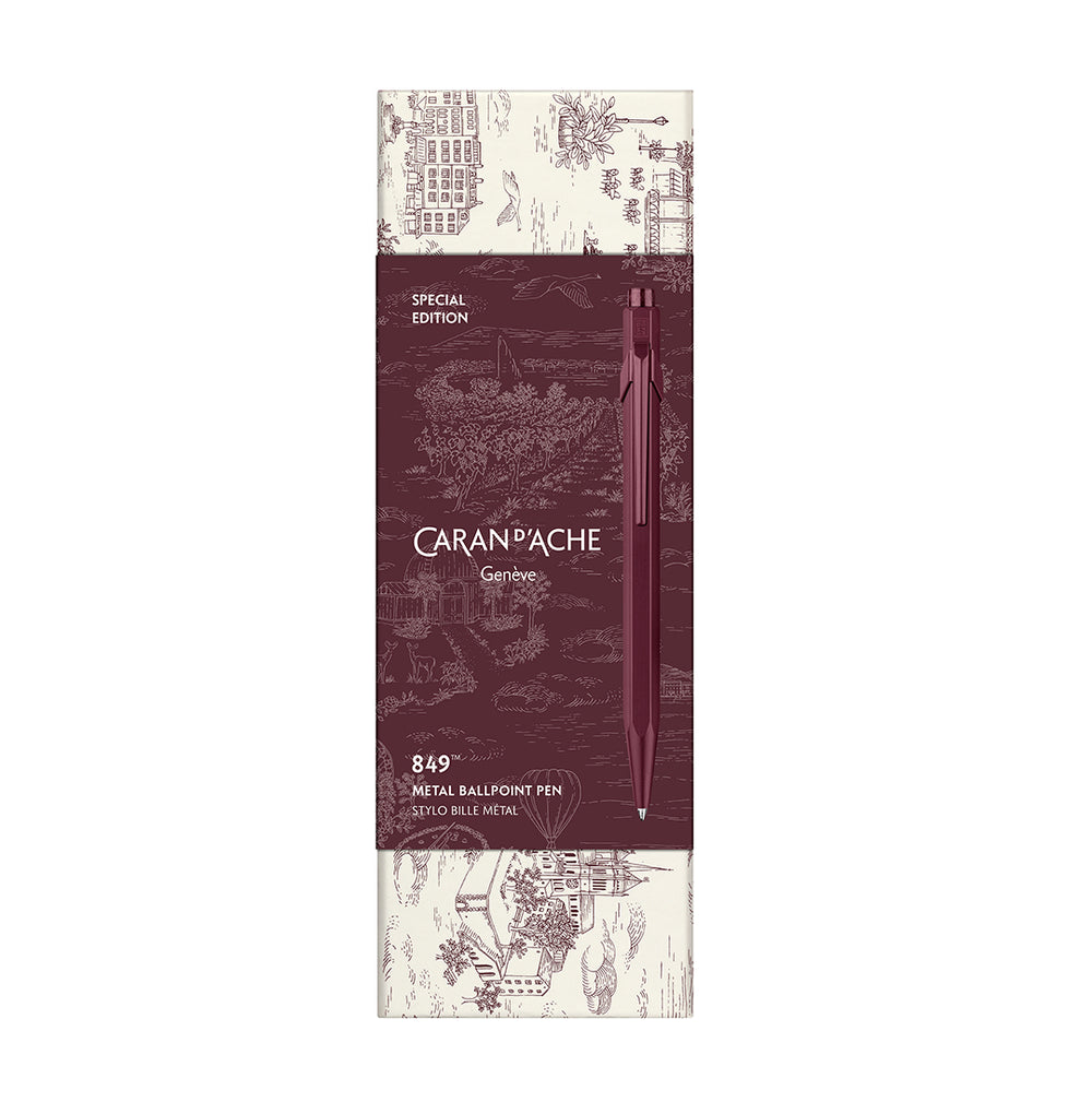 Caran d’Ache  │  Ballpoint 849™ Toile de Jouy Special Edition - Burgundy