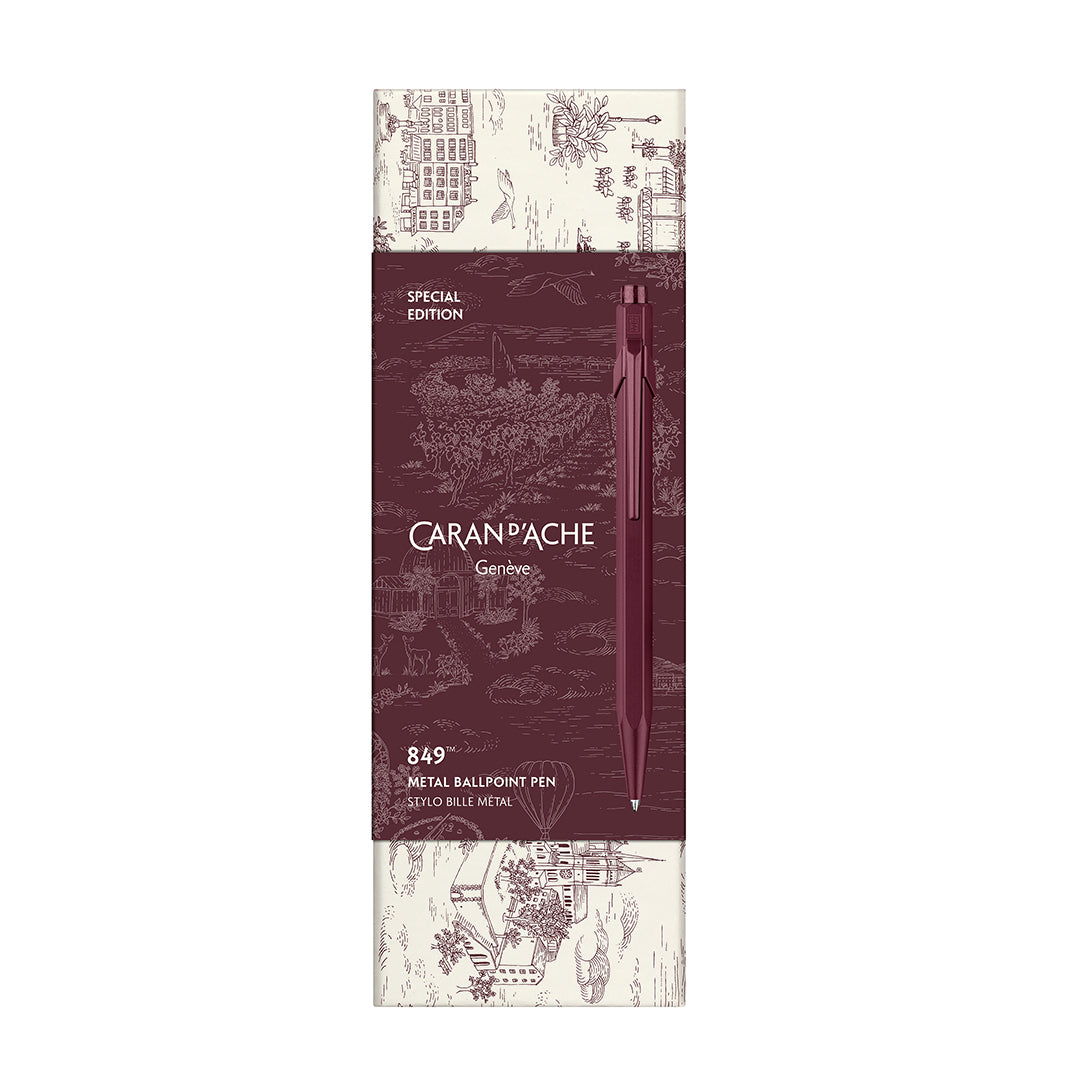Caran d’Ache  │  Ballpoint 849™ Toile de Jouy Special Edition - Burgundy