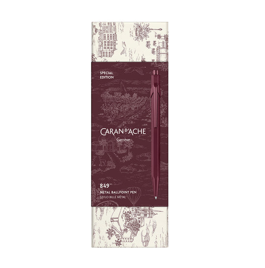 Caran d’Ache  │  Ballpoint 849™ Toile de Jouy Special Edition - Burgundy