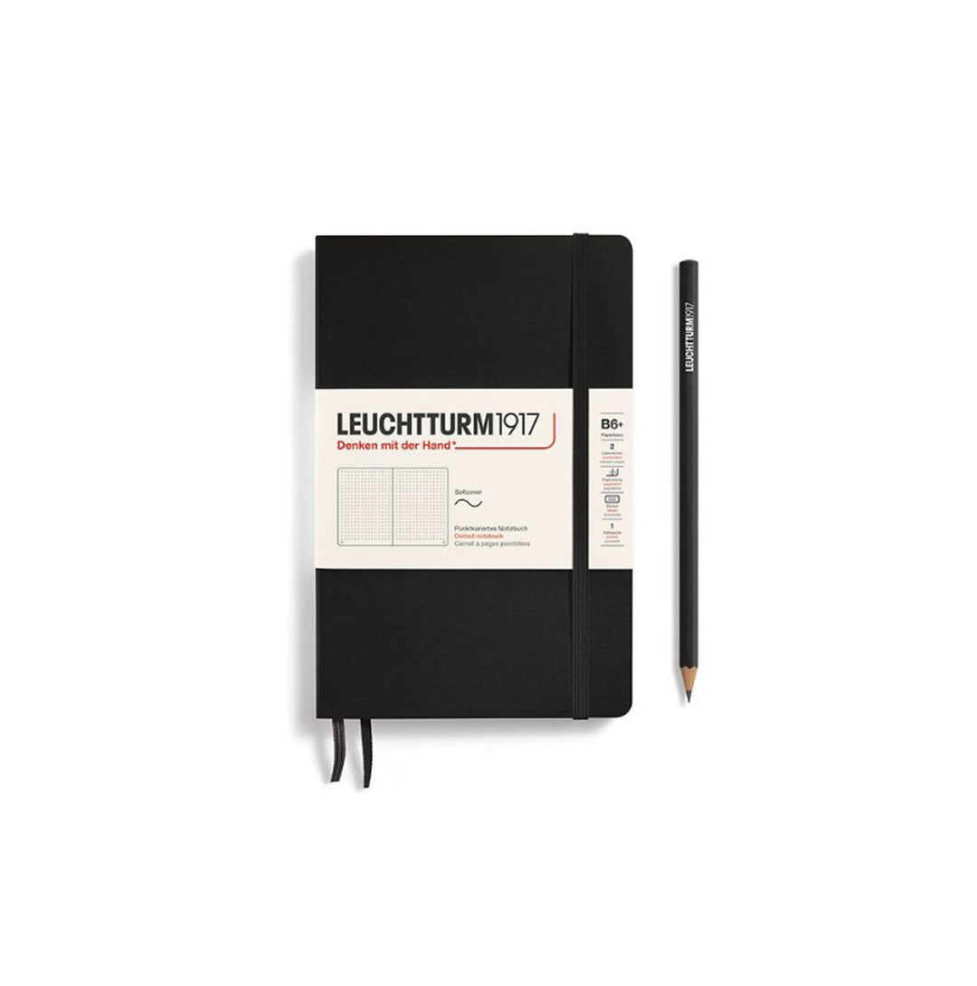 LEUCHTTURM1917 Paperback Notebook B6+ Softcover -  Black