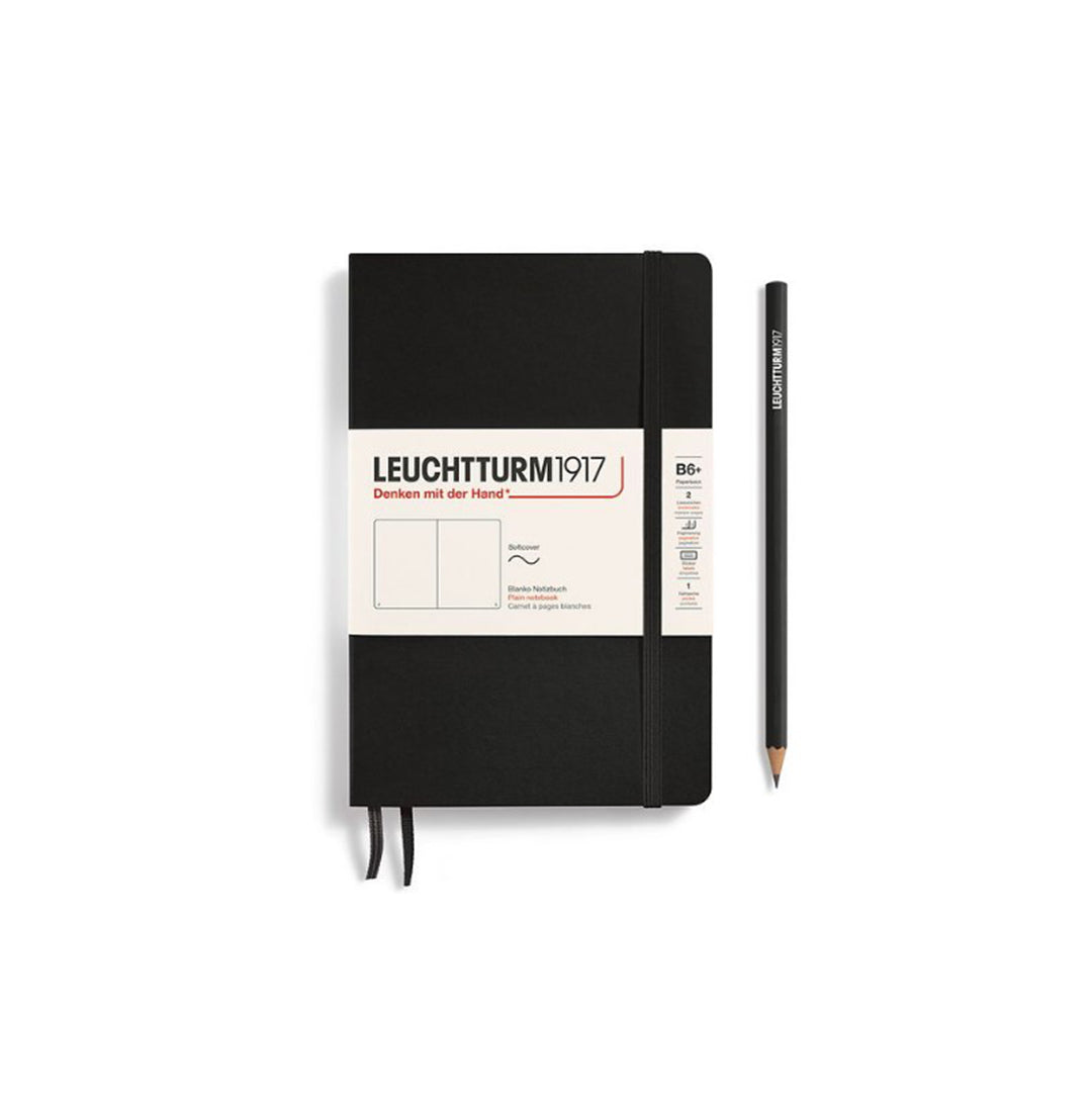 LEUCHTTURM1917 Paperback Notebook B6+ Softcover -  Black