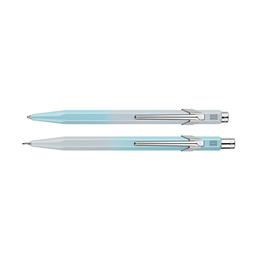 Caran d'Ache 849 Blue Lagoon Ballpoint and Pencil Set