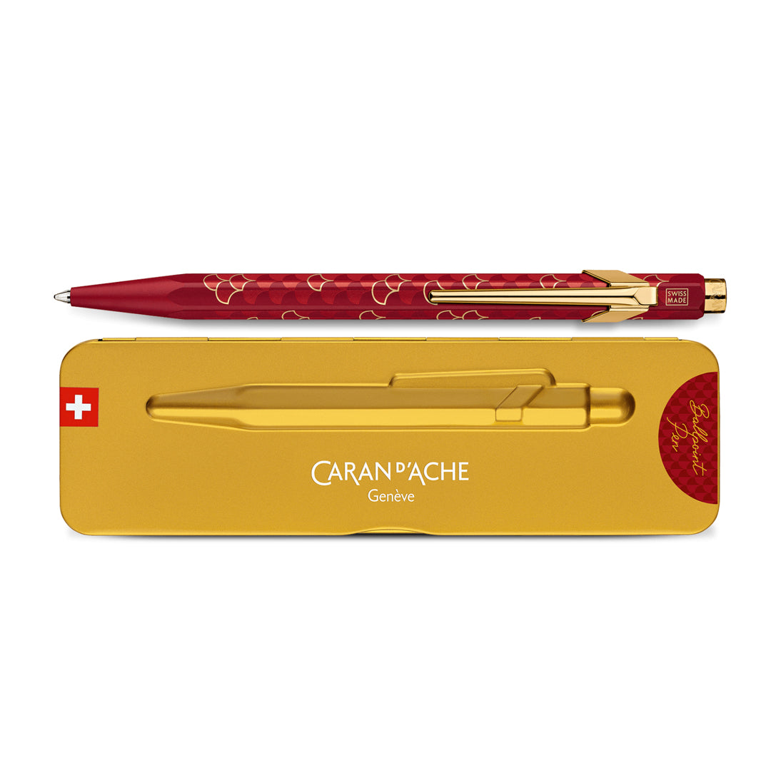 Caran d'Ache 849™ DRAGON Ballpoint Pen Burgundy Slimpack Special Edition