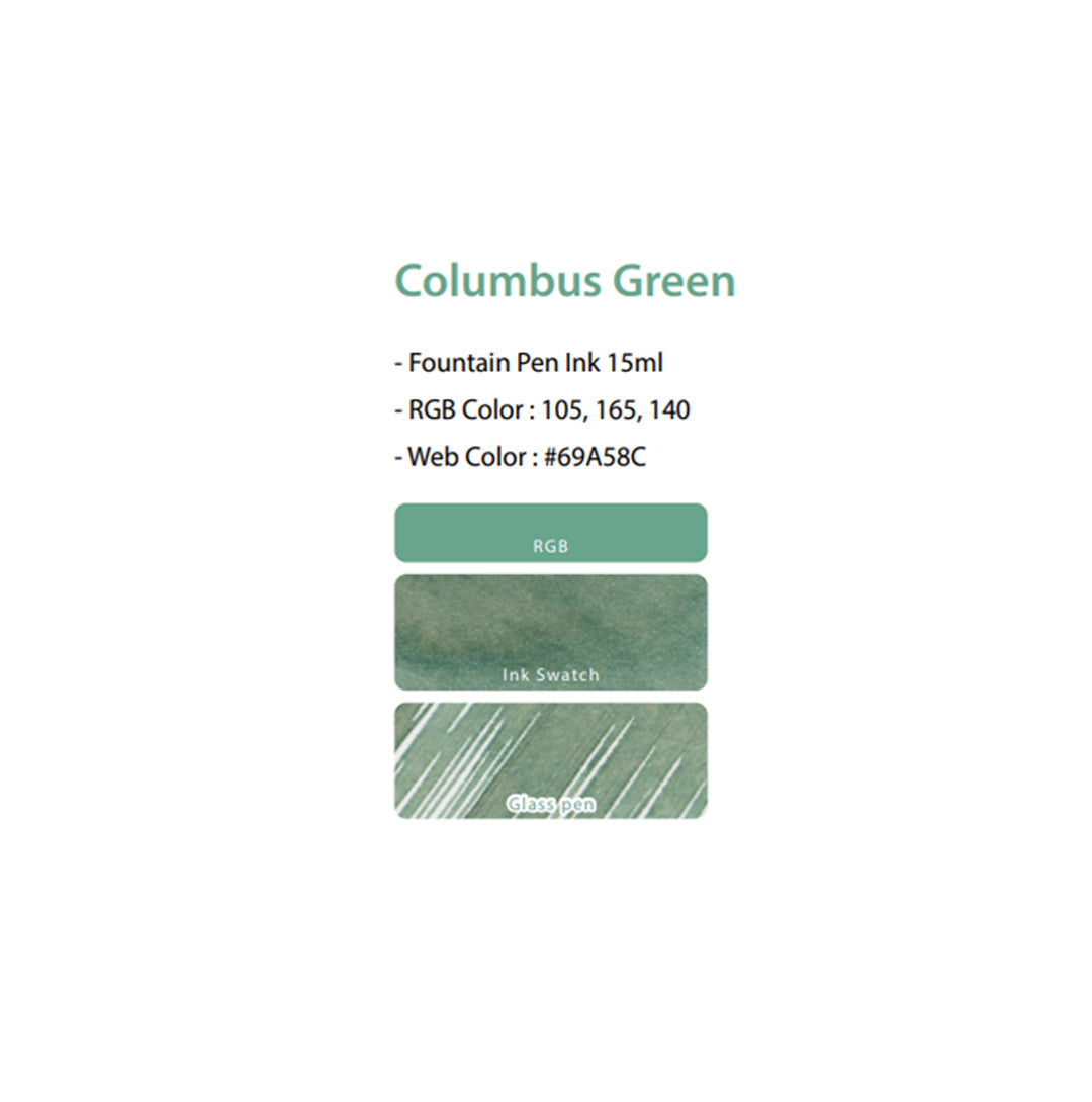 Colorverse Fountain Pen Ink USA Special Edition - Columbus Green