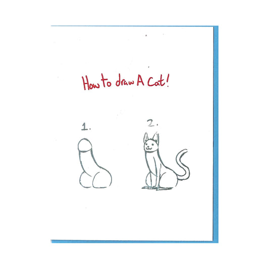 Maggie's Farm Greeting Card- How to Draw a Cat