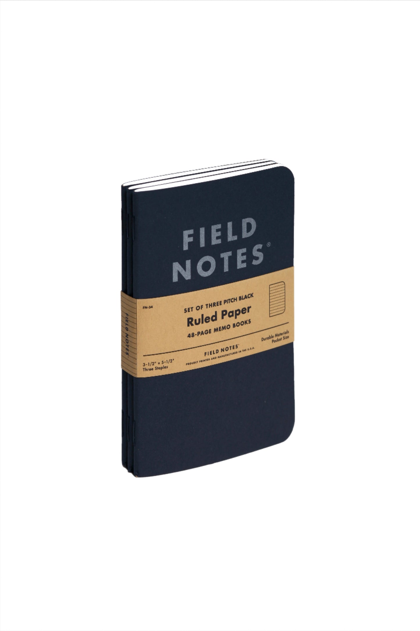 Field Notes Pitch Black Memo Notebook- Lined