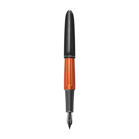 Diplomat Aero Fountain Pen-  Orange/ Black