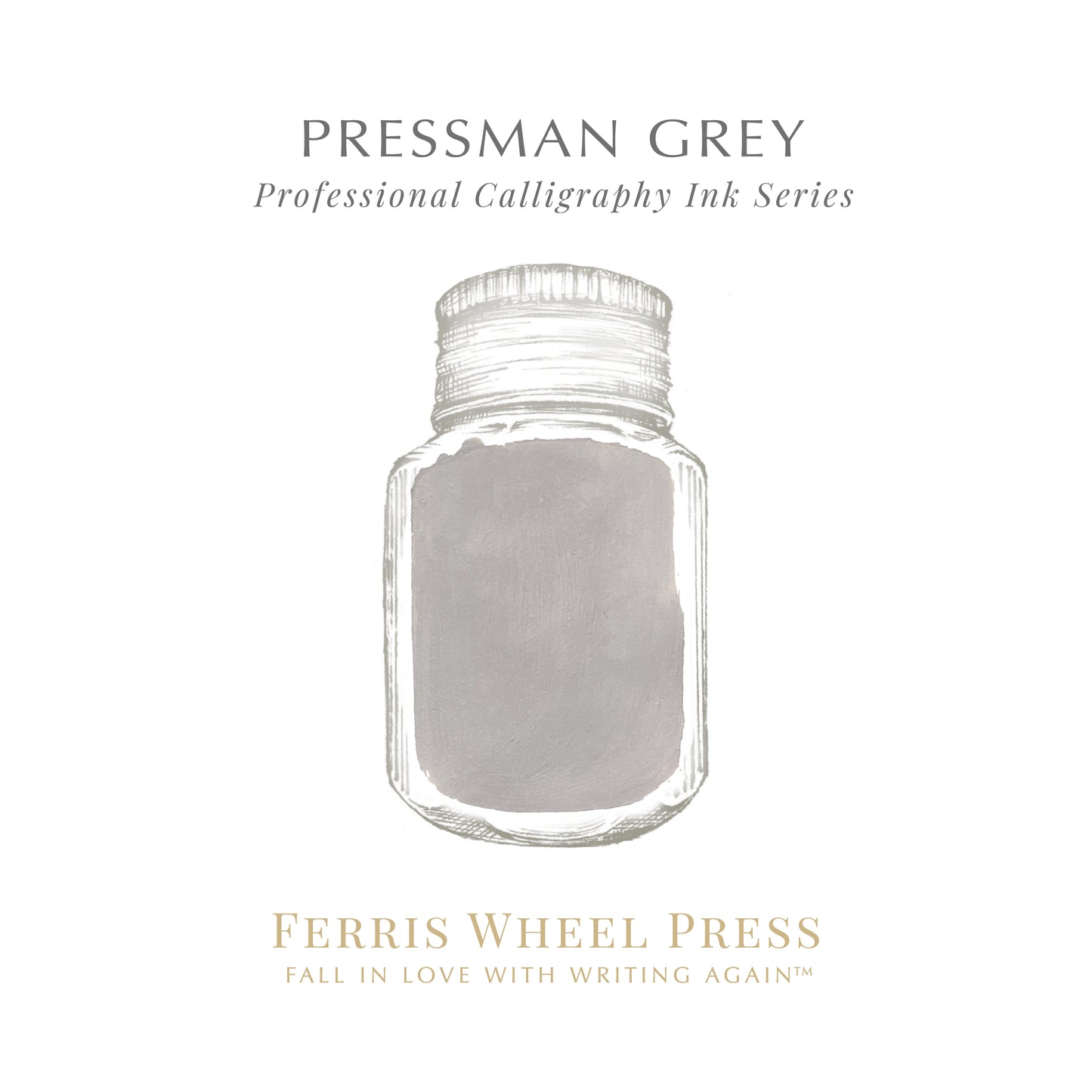 Ferris Wheel Press Calligraphy Ink - Pressman Grey