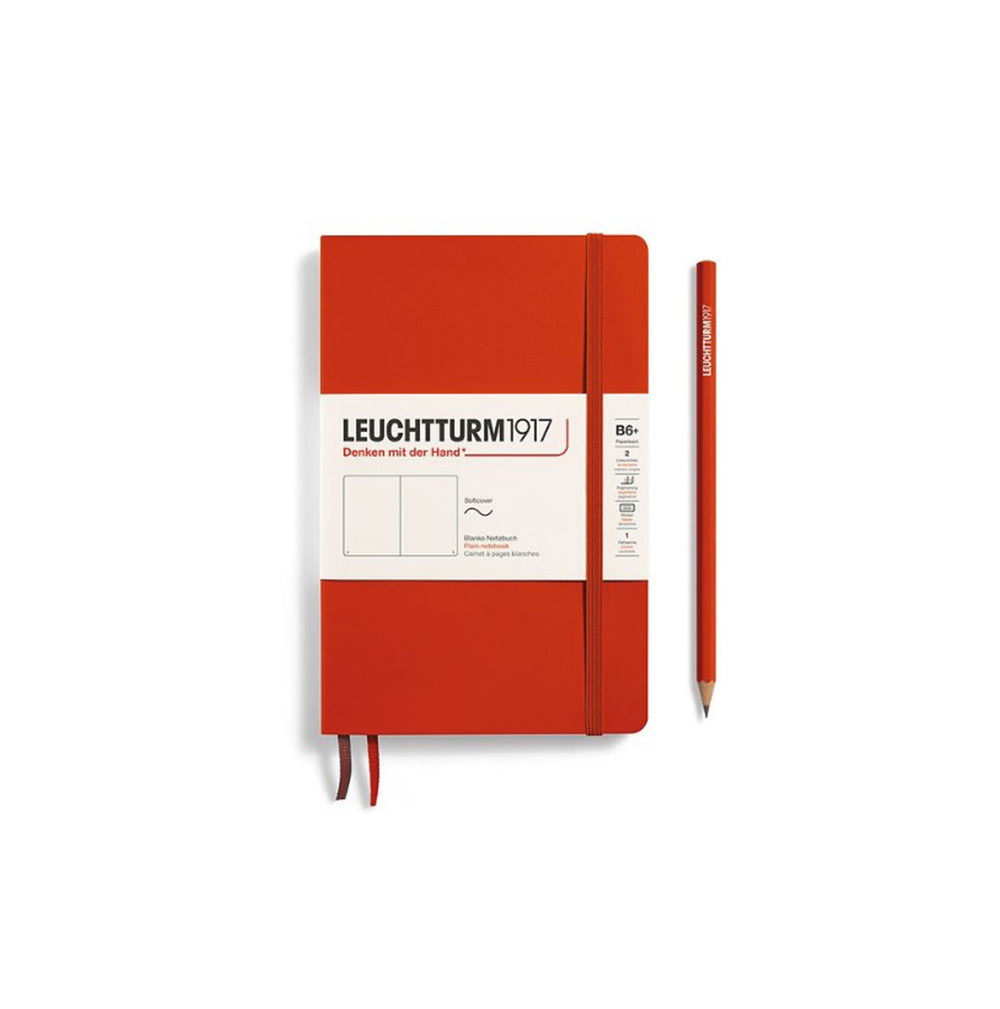 LEUCHTTURM1917 Paperback Notebook B6+ Softcover -  Fox Red