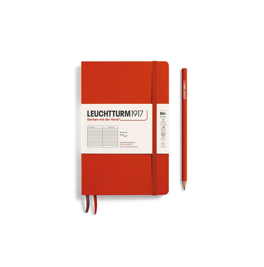 LEUCHTTURM1917 Paperback Notebook B6+ Softcover -  Fox Red