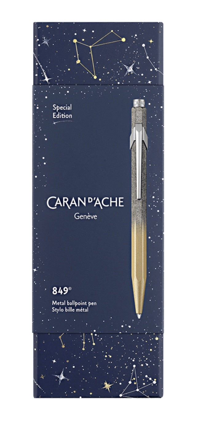 Caramel D’Ache 849 COSMIC BLUE Gilded Ballpoint Pen - Special Edition