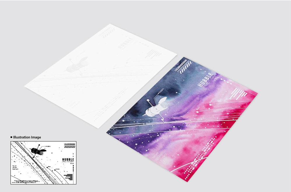 Colorverse Colorspace Ink Art Cards - Hubble (Size C)