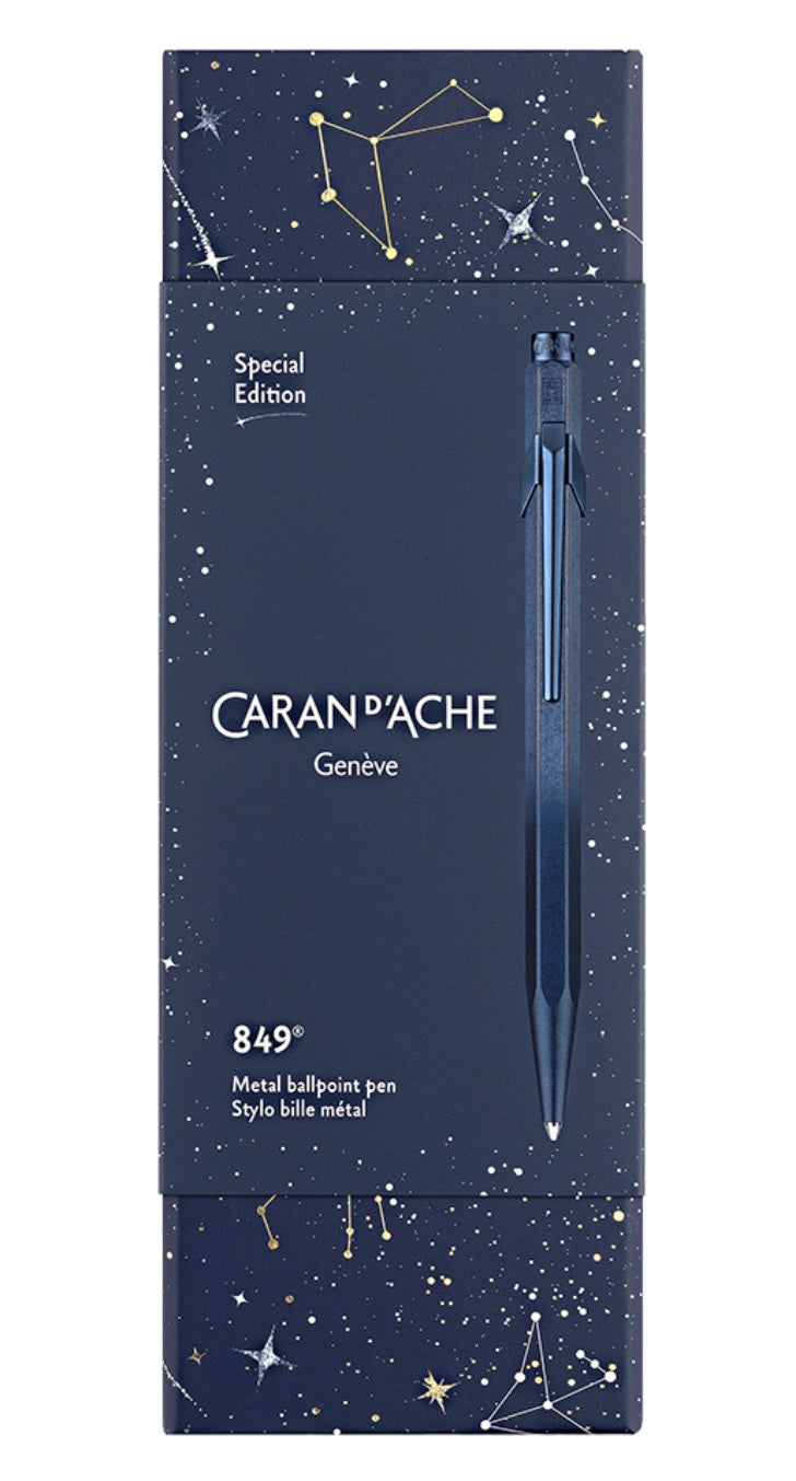 Caramel D’Ache 849 COSMIC BLUE Blue Ballpoint Pen - Special Edition