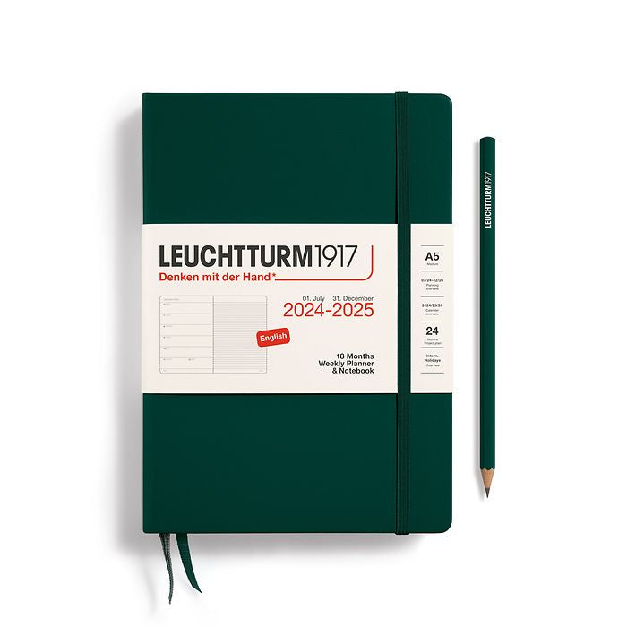 LEUCHTTURM1917 Weekly Planner & Notebook (A5) 2024-2025 (18 Months)