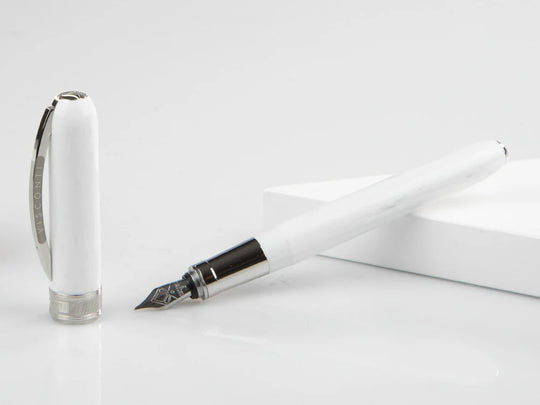 Visconti Rembrandt Fountain Pen - White Marble