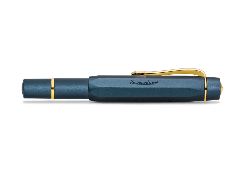 Kaweco Piston AL Sport Fountain Pen- Navy/ Gold