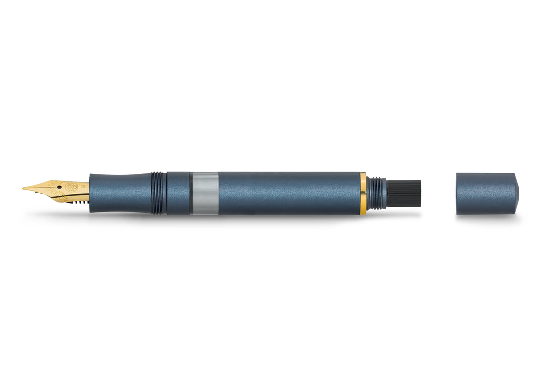 Kaweco Piston AL Sport Fountain Pen- Navy/ Gold
