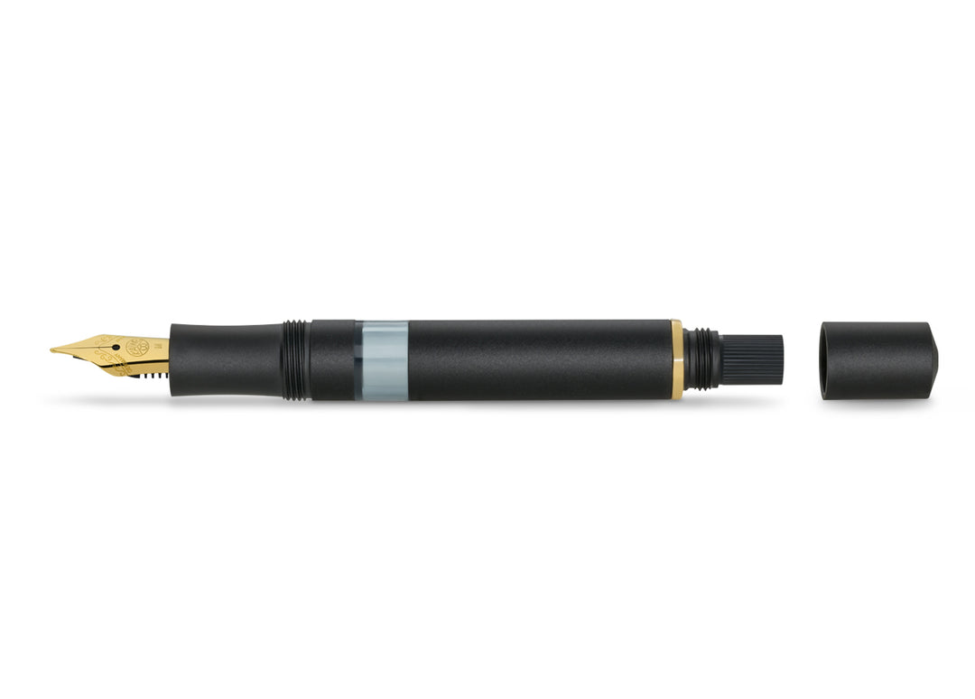 Kaweco Piston AL Sport Fountain Pen- Black / Gold