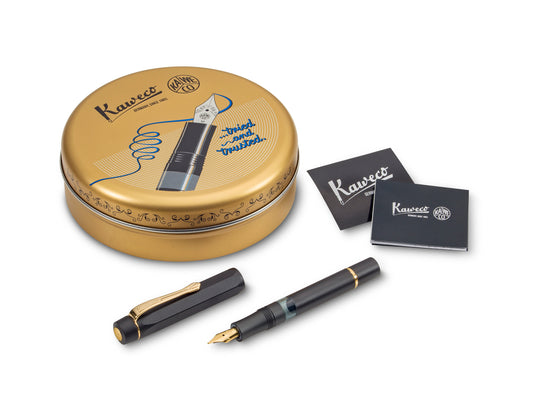 Kaweco Piston AL Sport Fountain Pen- Black / Gold