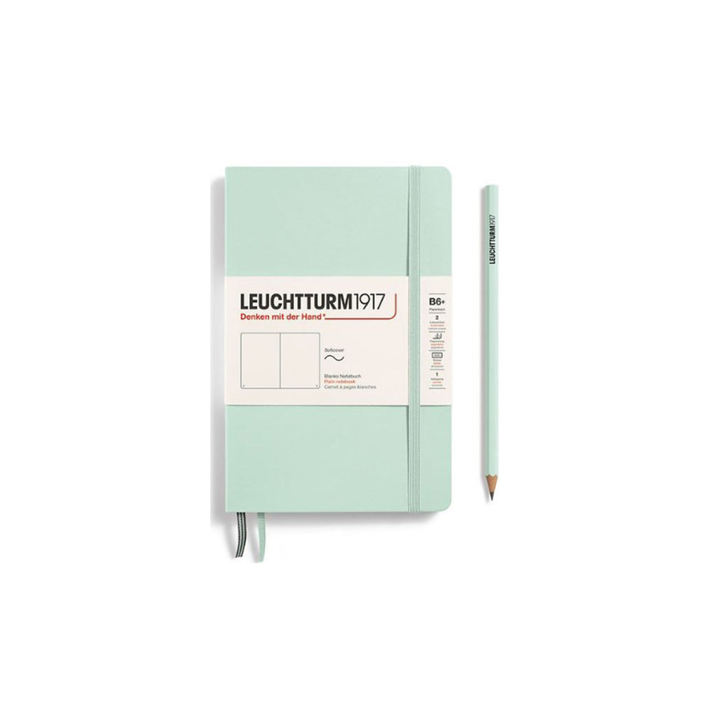 LEUCHTTURM1917 Paperback Notebook B6+ Softcover - Mint Green