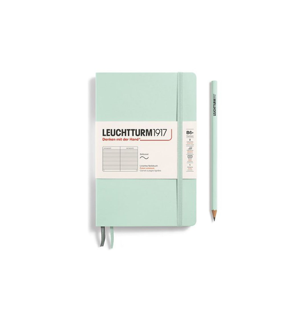 LEUCHTTURM1917 Paperback Notebook B6+ Softcover - Mint Green