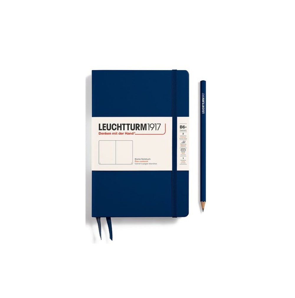 LEUCHTTURM1917 Paperback Notebook B6+ Hardcover - Navy