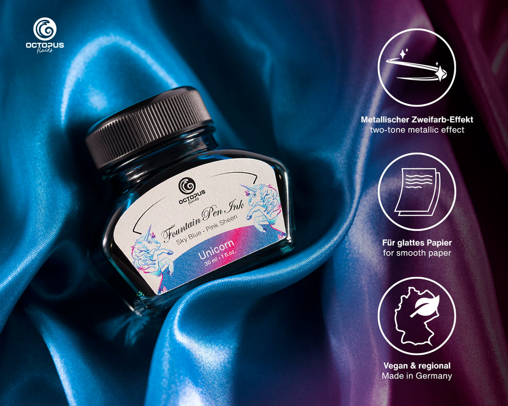 Octopus Fluids Sheen Fountain Pen Ink - Unicorn