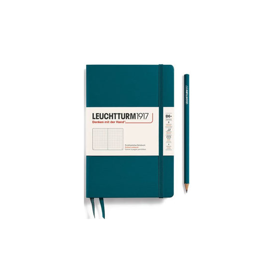 LEUCHTTURM1917 Paperback Notebook B6+ Hardcover - Pacific Green