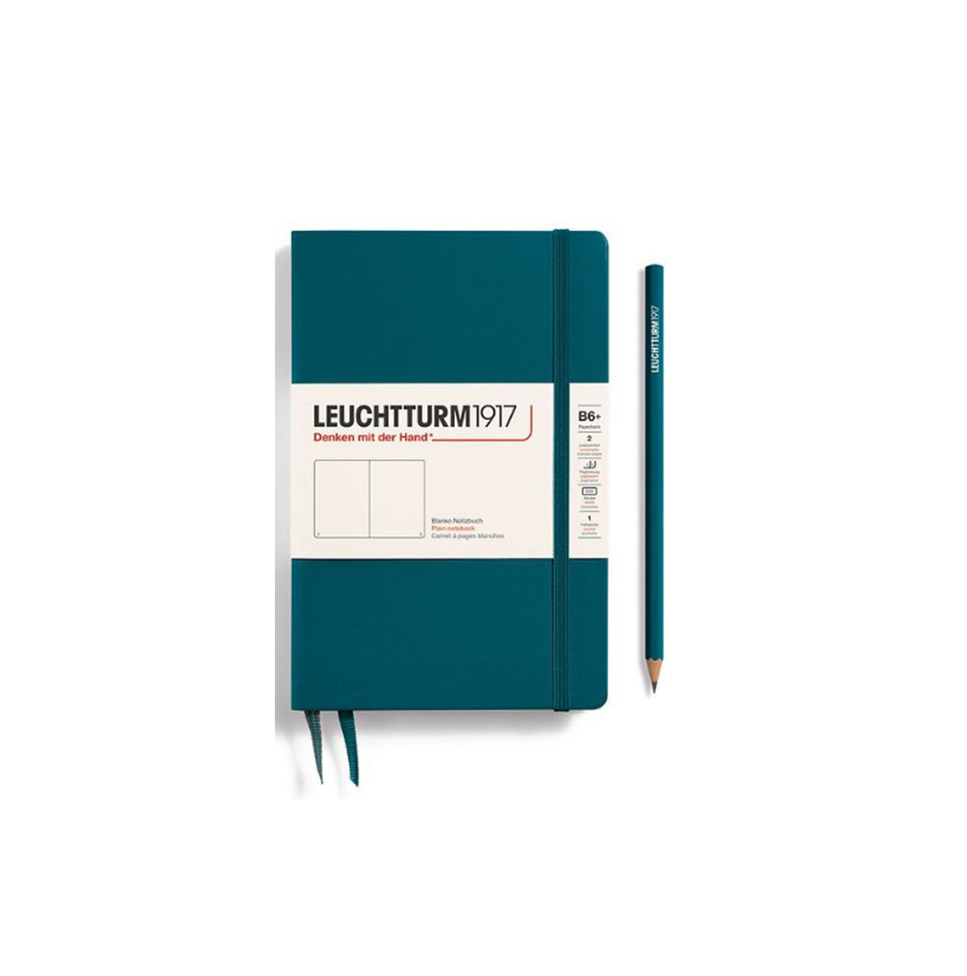 LEUCHTTURM1917 Paperback Notebook B6+ Hardcover - Pacific Green