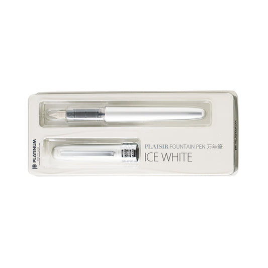 Platinum Japan Plaisir Fountain Pen - Frost White