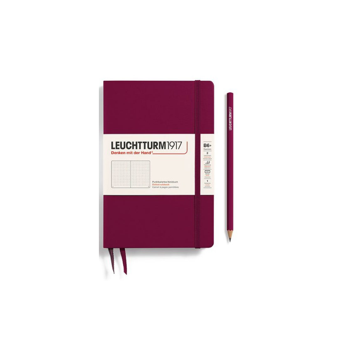 LEUCHTTURM1917 Paperback Notebook B6+ Hardcover - Port Red