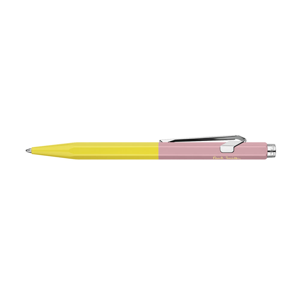 Caran d'Ache 849 Paul Smith Collection Special Edition Chartreuse Yellow and Rose Pink