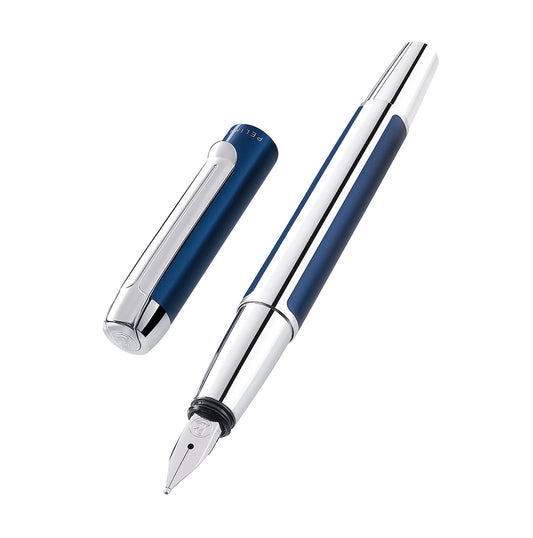 Pelikan PURA® Fountain Pen - Blue/ Silver