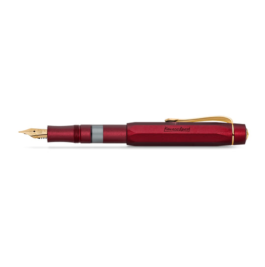 Kaweco │  Fountain Pen PISTON SPORT AL Solo Bordeaux/Gold