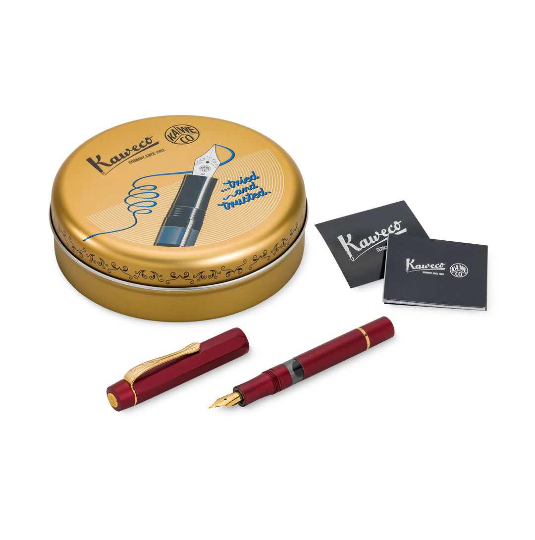 Kaweco │  Fountain Pen PISTON SPORT AL Solo Bordeaux/Gold