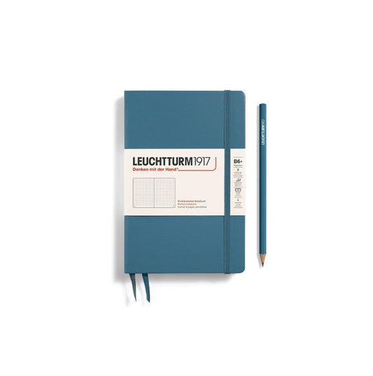 LEUCHTTURM1917 Paperback Notebook B6+ Hardcover - Stone Blue