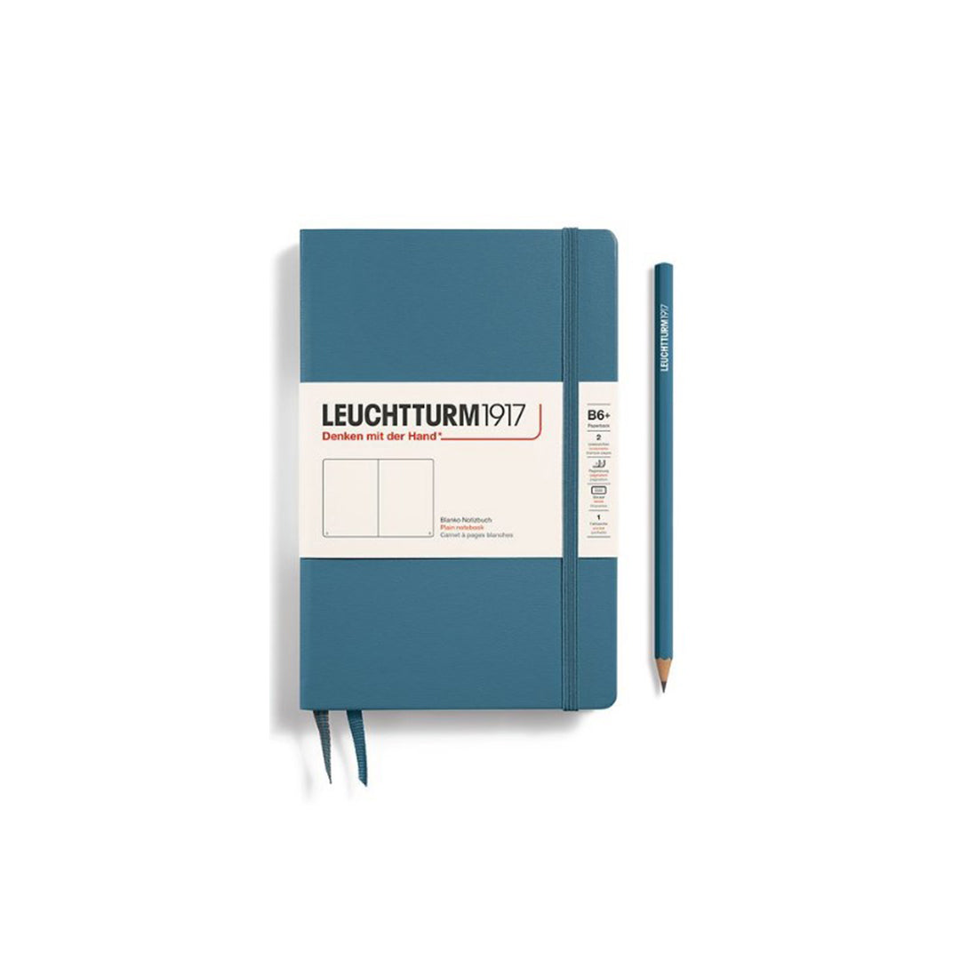 LEUCHTTURM1917 Paperback Notebook B6+ Hardcover - Stone Blue