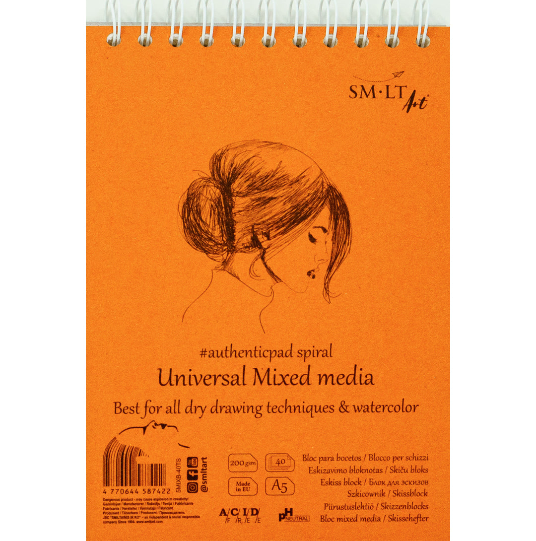 SMLT Mixed Media pad Authentic Spiral A5