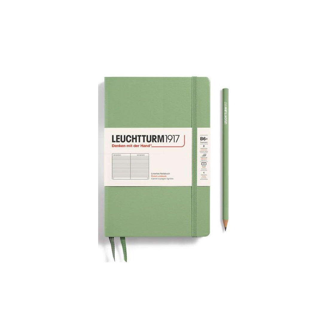 LEUCHTTURM1917 Paperback Notebook B6+ Hardcover - Sage