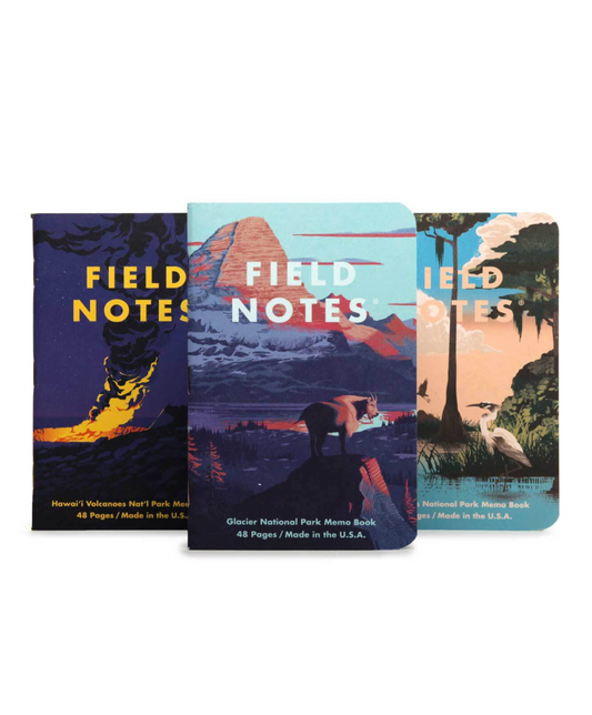 Field Notes 3½" × 5½" Notebooks- Glacier, Hawai'i Volcanoes, Everglades National Parks