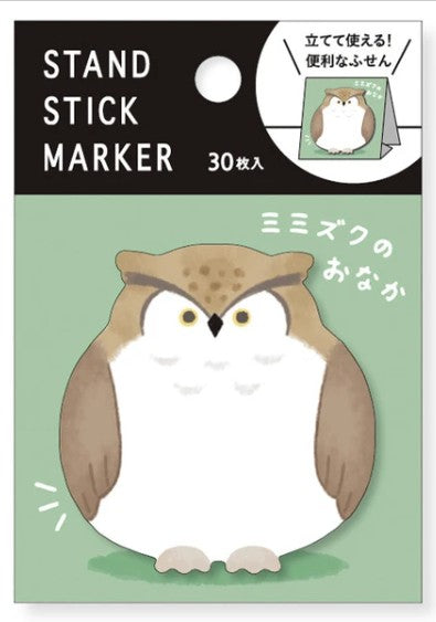 Mind Wave Sticky Notes Stand Stick Marker Owl&