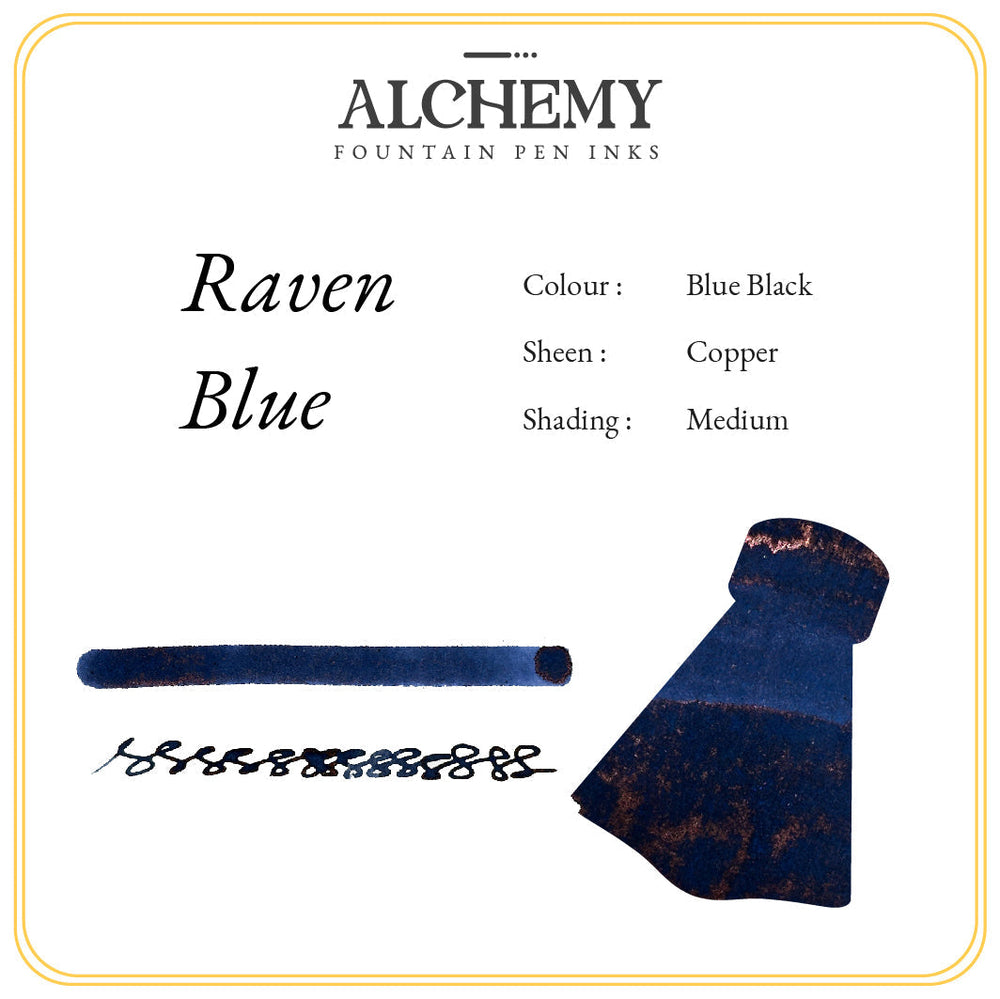 Alchemy Fountain Pen Ink - Raven Blue