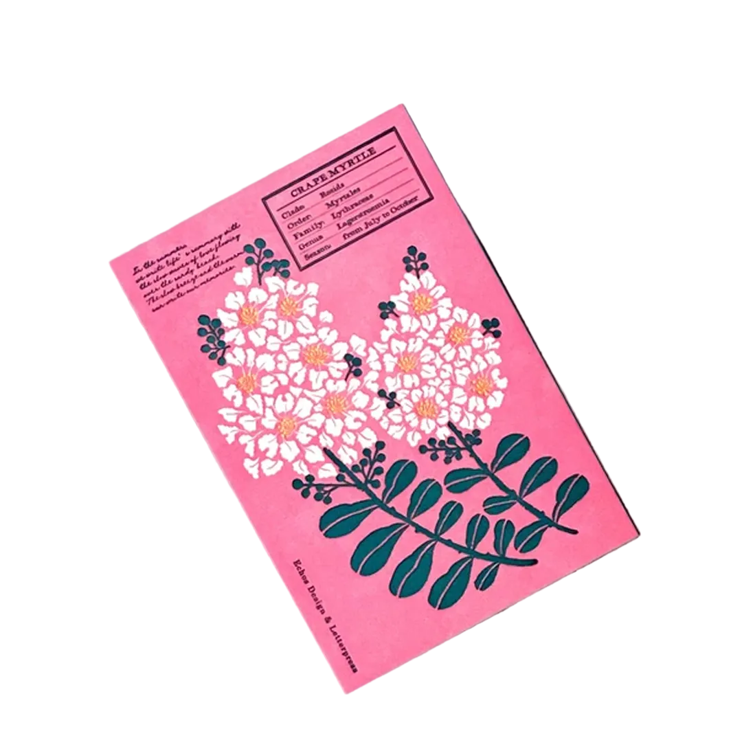 Echos Design &amp; Letterpress Postcard Flower White Summer - Crape Myrtle