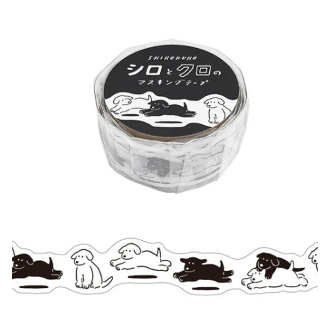 Mind Wave Washi Tape Black-and-White Washi Tape Die-cut